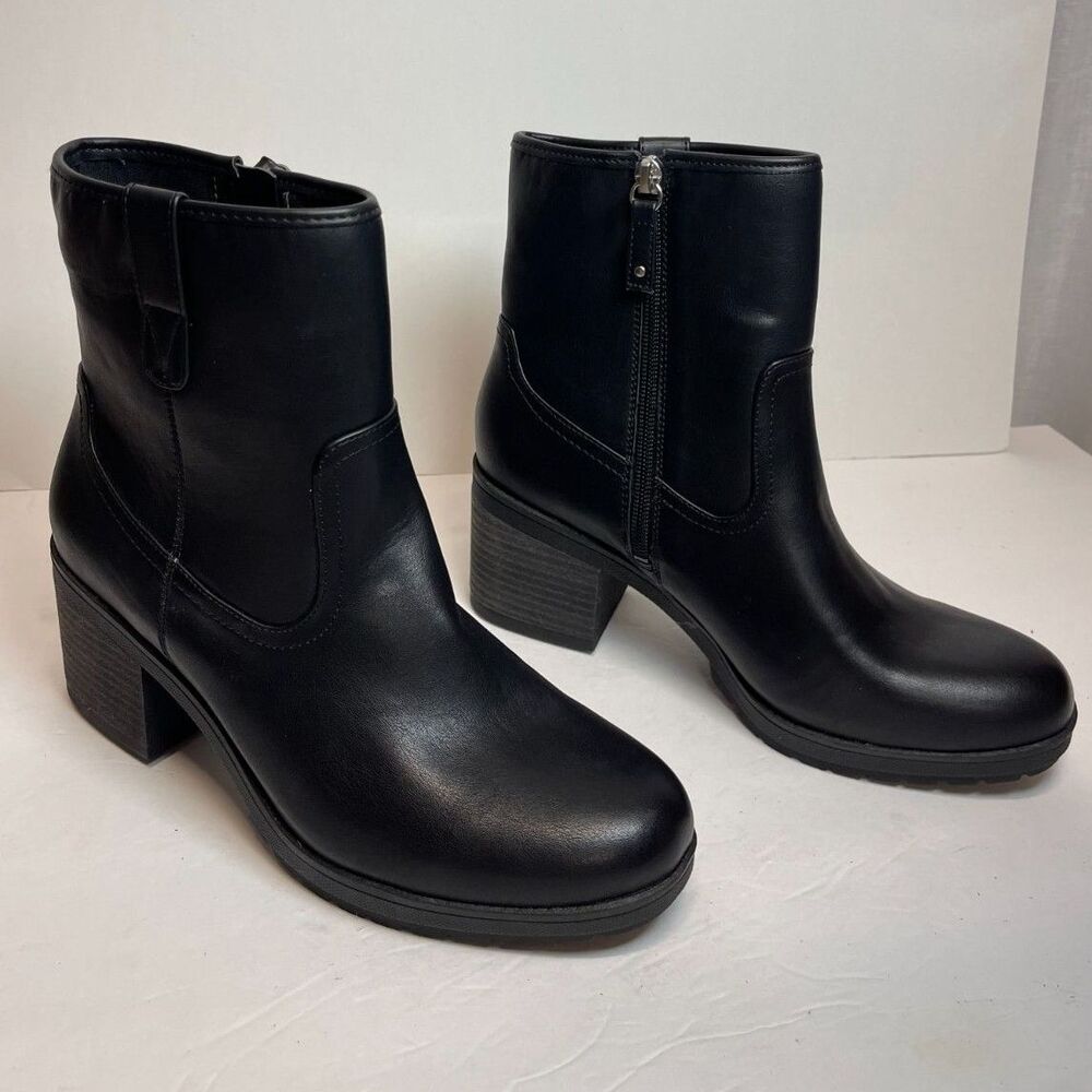 NWOB Dr. Scholl's Black Heeled Ankle Boots, Size 9.5M - Stylish & Comfortable